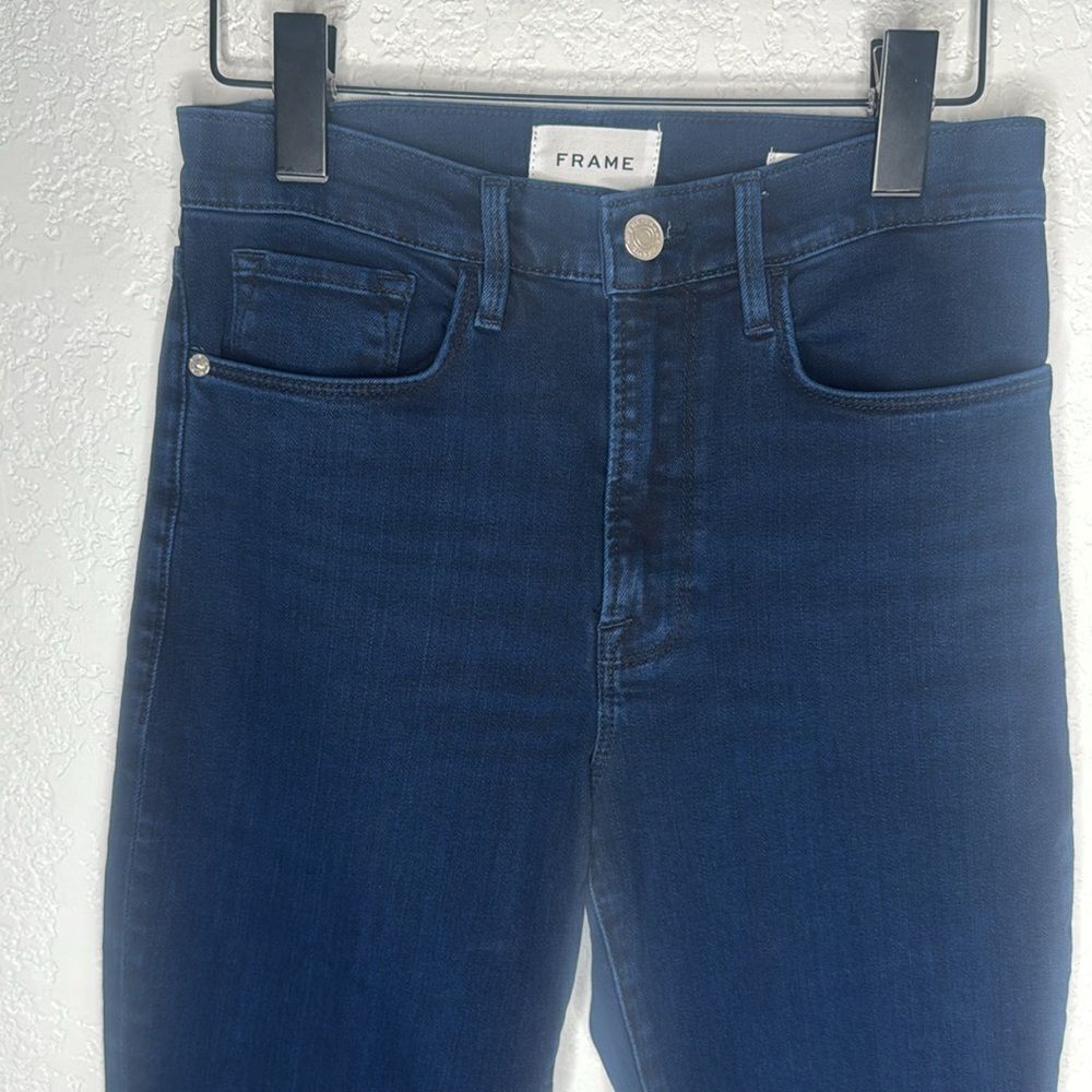 New Frame Denim Le Crop Flare Raw After Jean In Fiona Size 26 - Picture 4 of 16